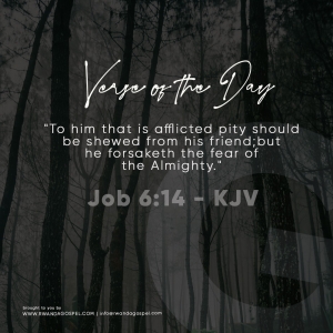 Verse of the day - Job 6 : 14